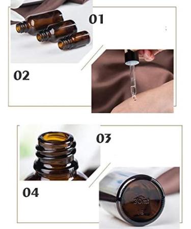 3 Pcs Empty Refillable Amber Glass Graduated Dropper Bottle Essential Oil Cosmetics Elite Fluid Container Jar Pot Holder with Glass Pipette Dropper (30ml/1oz) - Buy Online on SooperMarket.com