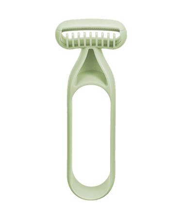 Haowul women razor manual armpit hair depilation razor non-smooth bikini axle cavity leg razor cosmetic tools for women green