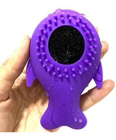 Silicone Face Cleansing Brush Cleanser Whale Shape Cleanser Exfoliator Face Scrub Washing Brush Light Blue - Buy Online on SooperMarket.com