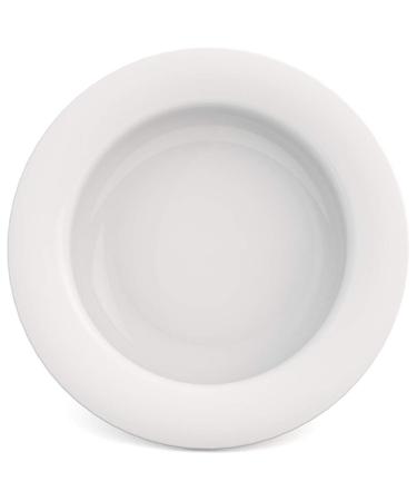 Ornamin bowl with tilt-trick 15.5 cm white |Special plate with a marginal increase for independent foodEating aid melamine anti-slip bowl plate rander increase