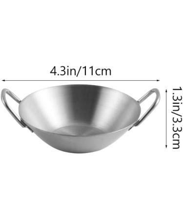 Zerodeko Small Condiment Dish with Ears Japanese Side Dishes Soy Sauce Dishes Sushi Dip Bowls Snack Dish Dipping Sauce Plate Sushi Dipping Bowl Home 304 Stainless Steel Korean The Dish 11X8.5CM Silver - Buy Online on SooperMarket.com