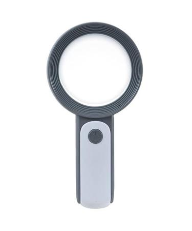 Garta Magnifying Glass 30x 18LED Handheld Magnifying Glass with Light with 3 Modes Reading Magnifying Glass for Seniors Reading Hobby Crafts Computer Repair and Jewelry Loupe(Gray)