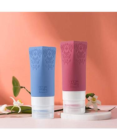 Leakproof Silicone Travel Bottles Set | TSA Approved Cosmetic Toiletries Containers | Perfect for Shampoo, Conditioner, Facial Cleanser & Cream | Travel Accessories - Buy Online on SooperMarket.com