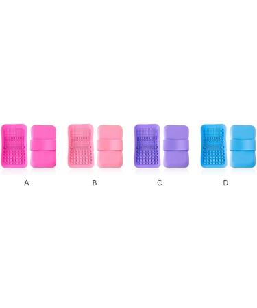 Dajidafu Universal Women Foundation Makeup Brush Cleaning Mat Home Dress Room Reusable Nonslip Eyebrow Pen Silicone Washing Pad Rose Red - Buy Online on SooperMarket.com