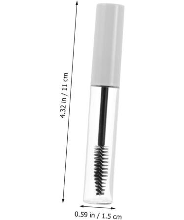 BELLIFFY 11pcs Eyelash Tube Portable Mascara Tube Lip Gloss Bottle Empty Mascara Tube White Plastic - Buy Online on SooperMarket.com