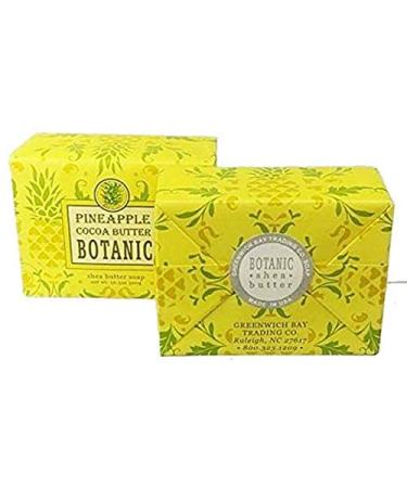 Greenwich Bay Trading Company Shea Butter Soap Bars - Set of 2 (10.5 oz) - Pineapple Scent | International Shipping Available - Buy Online on SooperMarket.com