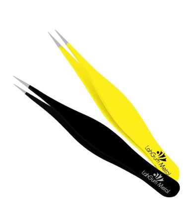 Super Sharp Pointed Tweezers Precision Fine Point Tip Ingrown Hair Tweezers Kit Best Pointed Tweezers for Women Chin Hair Removal - Extra Thin Tweezers Precision Stainless Facial Hair Remover for Face