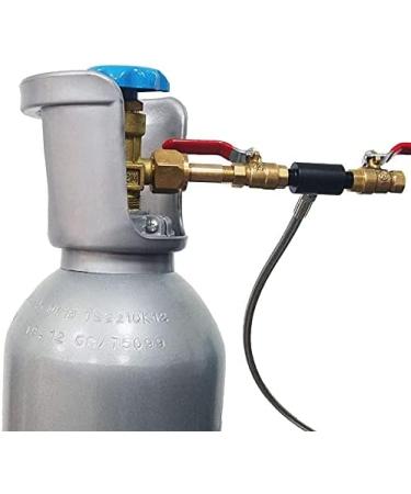 VaVoger Paintball CO2 Tank Refill Station - Stainless Steel Connector Hose for 12oz, 16oz, 20oz Tanks - Buy Online on SooperMarket.com