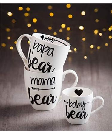 Cypress Home Bear Family Ceramic Cup O' Java Gift Set - Ideal for Indoor/Outdoor Use in Kitchens, Parties, and Homes - 6x4x4 Inches - Buy Online on SooperMarket.com