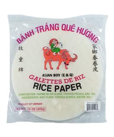 Round Vietnamese Rice Paper 22cm 345g Summer Roll Wrapper Banh Trang