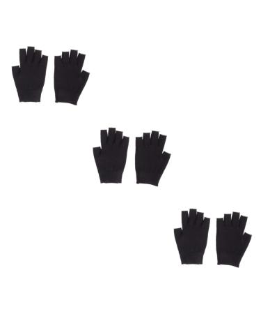 FOMIYES 3 Pairs Moisturizing Gloves Black Gloves Hydrating Glove Whitening Glove Mositurizing Fingerless Glove Mositurizing Glove Gel Gloves Spa Apparel