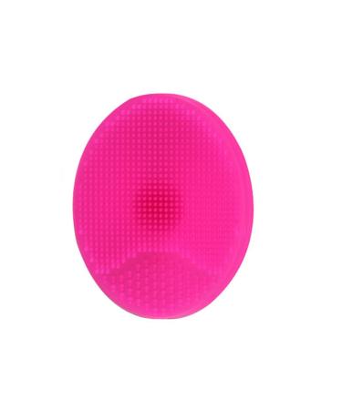 Soft Silicone Facial Cleansing Pad - Exfoliating Scrubber & Shower Sponge for Blackhead Removal - Rosy Color - Buy Online on SooperMarket.com