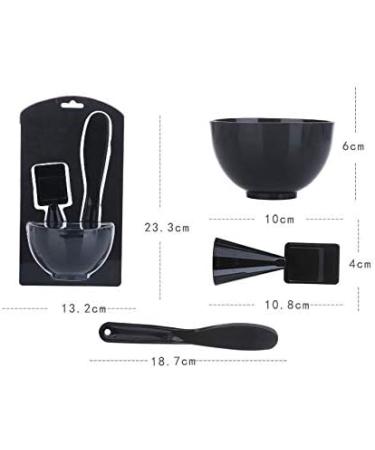 3 in 1 Mask Bowl Set - Spatula & Measuring Cup for DIY Skin Care | Plastic Facemask Applicator Kit for Women & Girls - Random Colors - Buy Online on SooperMarket.com