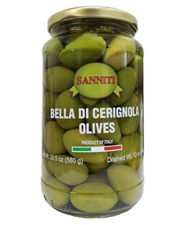 Sanniti Whole Bella Di Cerignola Olives Jar, 20.5 oz
