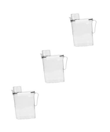 BCOATH 3pcs Laundry Storage Box Large Capacity Sub Buckets Jug Stand Lotion Transparent Plastic