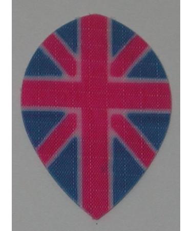 US Darts - 3 Sets (9 Flights) Union Jack England Nylon Pear Dart Flights - Cloth, Fabric, Ripstop