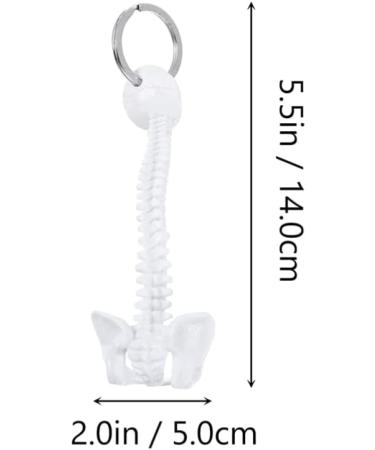 Spine Keychain - White Spine Skeleton Model Keyring | Unique Decor & Miniature Spine Gift - Buy Online on SooperMarket.com