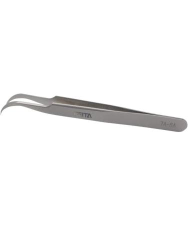 Professional Stainless Steel Curved Eyelash Tweezers for 3D Volume Extension (1 Pc) - Buy Online on SooperMarket.com