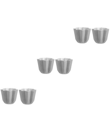 Zerodeko 6 Pcs Octagonal Cake Mold Paper Cups Roasting Pan DIY Cupcake Mold DIY Baking Mold Muffin Candy 7.5x7.5x6.5cmx3pcs Silverx3pcs