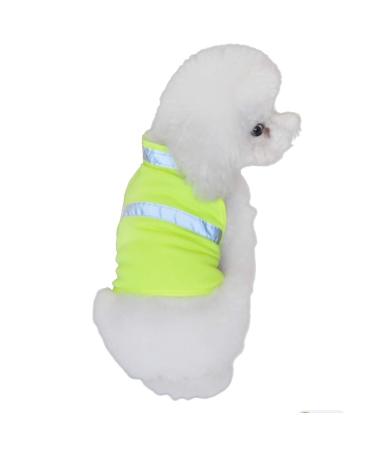 Villcase Reflective safety vest for dogs high visibility breathable summer clothing for walks running hiking (fluorescent yellow size M) m yellow