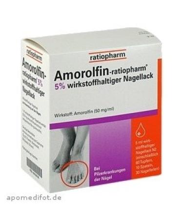 AMOROLFIN ratiopharm 5% active ingredient nail polish 5ml