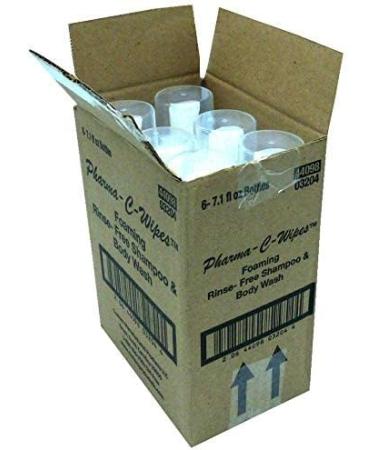 Pharma C Wipe Foaming No-Rinse Shampoo and Body Wash Mild 7.1oz - Pack of 6 - Buy Online on SooperMarket.com