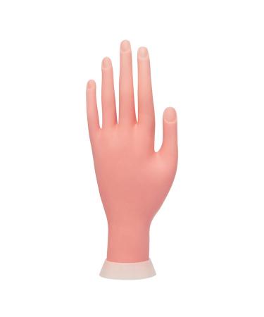AORAEM Practice Hand for Acrylic Nails Kit Flexible Hand Model Left Bendable Mannequin Nail Training Hand for Nail Practice Beginners 1 Pcs(Left hand)