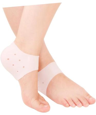 FOMIYES 10 Pairs Silicone Foot Heel Socks Cushion Sleeves Protective Sleeve Silicone Heel Grips Walking Accessories Reusable Moisturizing Feet Moisturizing Socks Foot Spa Socks Boots Crack - Buy Online on SooperMarket.com