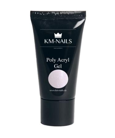 KM-Nails 30g Polyacryl Gel 028 white glitter in a tube