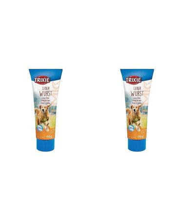 Trixie Hundeleckerli Premio dog liver sausage 110g - Premium treats for dogs gluten -free - without grain & sugar tasty reward for training & at home - 3176 (pack with 2) liver sausage 110 g (2 Pack)