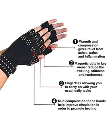 tesrgre Fingerless Compression Arthritis Pain Relief Support Magnetic Therapy Glove - Buy Online on SooperMarket.com