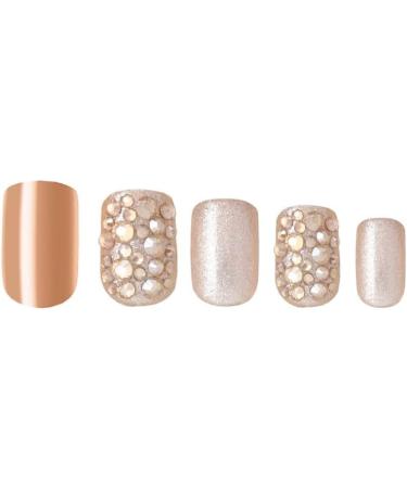 W7 Glamorous Nails - Salon Professional False Nails At Home - Glue Adhesive Included - Square Oval Shape - (Be-Dazzled) - Buy Online on SooperMarket.com