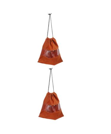 Baluue 2pcs Hair Dryer Storage Bag Drawstring Storage Bags Drawstring Hair Dryer Bag Suede Coffee