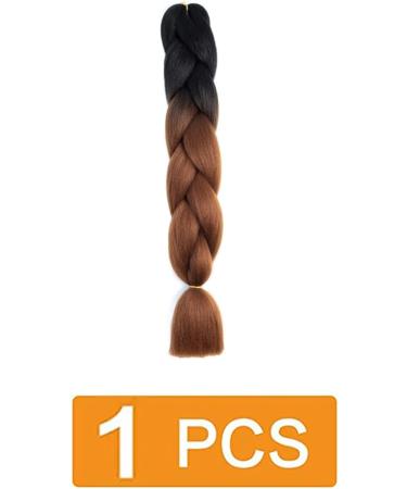 prinfantasy Halo Hair Extension Braiding Hair Extensions for Women's Gradient Big Braids Trendy Fashion Braid Hair for All Hairstyles Dark Root to Brown Braided Hair Extension GBBZ068 GBBZ068 24 inch - Buy Online on SooperMarket.com