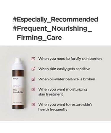 Ma Nyo Bifida Ampoule Mist Facial Serum 4.0 fl oz - Long Lasting Nourishing Korean Skin Care for Men and Women - Buy Online on SooperMarket.com