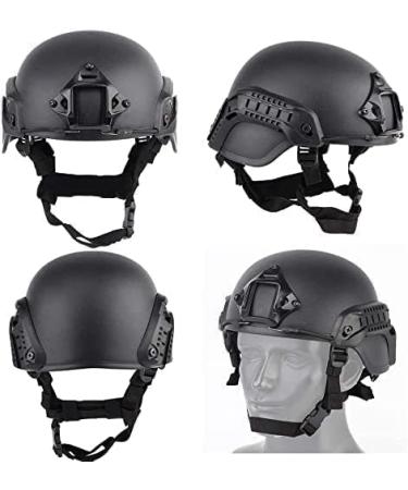 Tactical PJ Airsoft Helmet Set with Full Face Protection Mask, Detachable Anti-Fog Goggles - Paintball CS BK - Buy Online on SooperMarket.com
