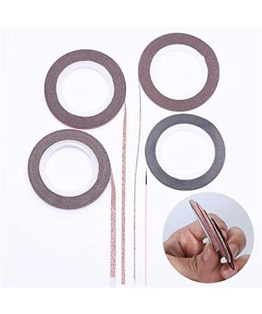 4 Rolls(One roll per size) Glitter Nail Art Striping Tape Lines Width 1+2+3mm-Striping Tape for Nail Art-Nail Striping Tape Foil-Nail Striping Tape Thick-Nail Striping Tape with Dispenser-Self-Adhesive DIY Nail Art Tape - Buy Online on SooperMarket.com