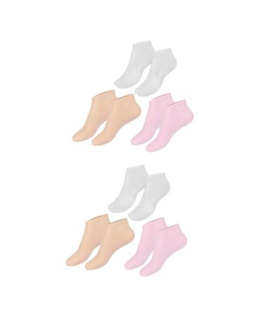 FOMIYES 6 Pairs Moisturizing Socks Hydrating Socks Moisturizing Lotion Feet Lotion Non Socks Aloe Socks Moisturizing Gel Socks Foot Care for Dry Cracked Feet Spa Socks for Women Foot Mask