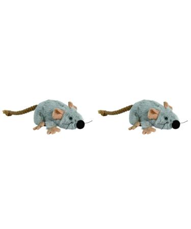 TRIXIE 45735 Cat toy mouse plush 7 cm for all breed sizes 1 piece (pack of 2)