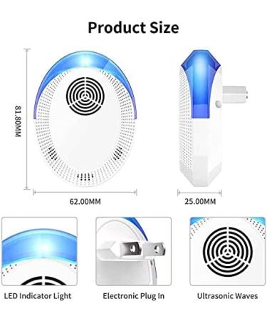 Ultrasonic Pest Repeller 6 Pack - Electronic Rodent & Insect Control for Home, Kitchen & Warehouse - Buy Online on SooperMarket.com
