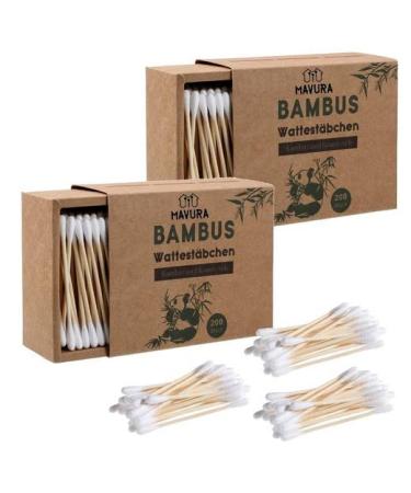 Bamboo Cotton Swabs Ear Cleaner Cotton Ear Sticks Biodegradable & Sustainable 400pcs