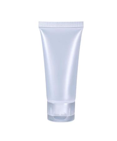 5Pcs 100ML Empty Cosmetic Tubes Portable Clear Refillable Bottles Travel Squeeze Lotion Containers with Flip Lid for Facial Cleanser Hand Cream