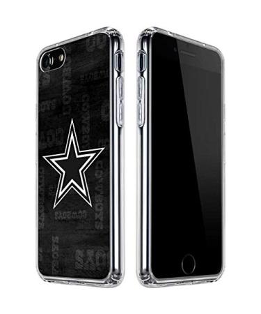 Skinit Clear Phone Case Compatible with iPhone SE - Officially Licensed NFL Dallas Cowboys Black & White Design