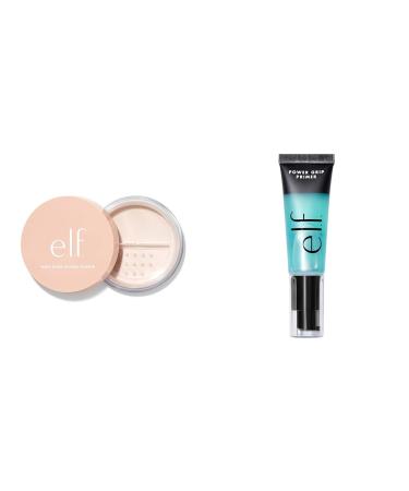 e.l.f. Halo Glow Setting Powder Silky Setting Powder For Soft Glow Without Shine & Cosmetics Power Grip Primer Gel-Based & Hydrating Face Primer