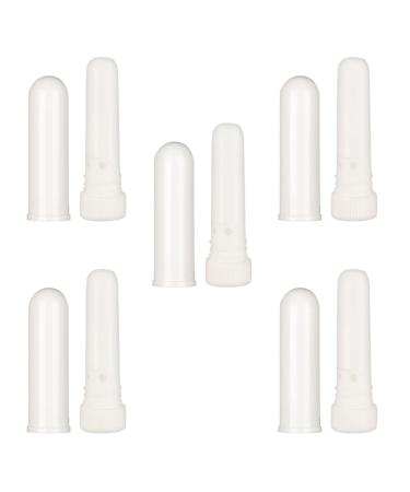 Healeved Peppermint Essential Oil Bulk Essential Oils 5pcs Essential Oil Nasal Inhaler Tubes Empty Inhaler Tubes White Nasal Inhaler Tubes Nasal Inhalers Mint Essential Oils Aroma Diffuser White 5pcs 10x6.5cm