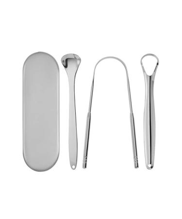 As Seen On TV Silver Tongue Scraper Cleaner Stainless Steel Spoon