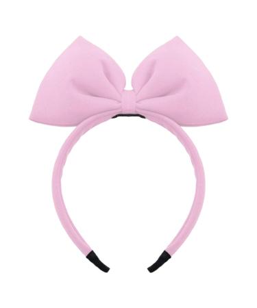 Bow Headband Bowknot Hair Bands Big Bow Halloween Hair Hoop Women Bow Hairband Party Decoration Headdress Cosplay Costume Headwear Handmade Headpiece Christmas Birthday Hair Accessories 1 Pack Pink Pink Style