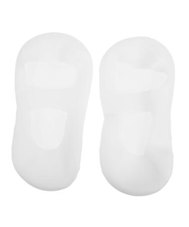 Mikinona 1 Pair Cracked Heel Socks Silicone Moisturizing Socks Cooling Heel Repair Socks Plantar Silicone Socks Heel Sleeves Arch Socks Compression White Beach Ballet Socks Men and Women