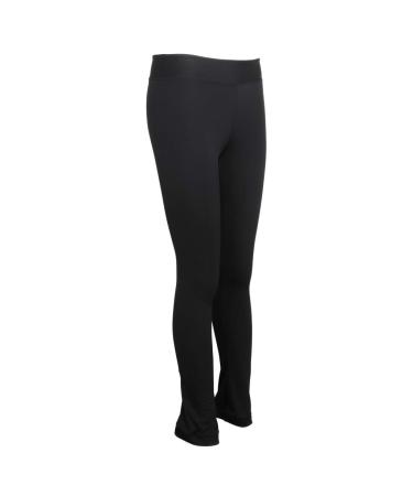 Milageto Figure Skating Training Long Pants Women Warm Tights Pants XS Black