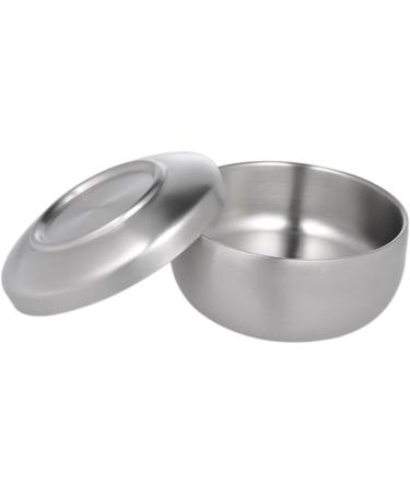 Angoily 3-Pack Razor Shell for Men - Premium Shaving Foam Cup & Soap Box | Steel Lid Silver Design - 11x11x6.5cm - Buy Online on SooperMarket.com